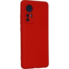 Happycase Xiaomi Mi 12 Kılıf Nano Içi Kadife  Silikon - Kırmızı