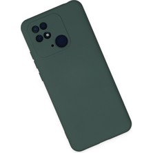 Happycase Xiaomi Redmi 10C Kılıf Nano Içi Kadife  Silikon - Koyu Yeşil