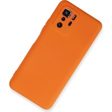 Happycase Xiaomi Poco X3 Gt Kılıf Nano Içi Kadife  Silikon - Turuncu