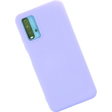 Happycase Xiaomi Redmi 9t Kılıf Nano Içi Kadife  Silikon - Lila