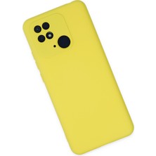 Happycase Xiaomi Redmi 10C Kılıf Nano Içi Kadife  Silikon - Sarı