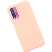 Happycase Xiaomi Redmi 9t Kılıf Nano Içi Kadife  Silikon - Pudra