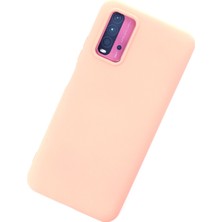 Happycase Xiaomi Redmi 9t Kılıf Nano Içi Kadife  Silikon - Pudra