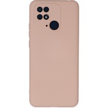 Happycase Xiaomi Redmi 10C Kılıf Nano Içi Kadife  Silikon - Pudra