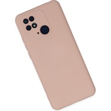 Happycase Xiaomi Redmi 10C Kılıf Nano Içi Kadife  Silikon - Pudra