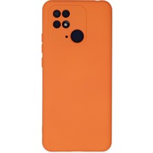 Happycase Xiaomi Redmi 10C Kılıf Nano Içi Kadife  Silikon - Turuncu