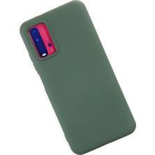 Happycase Xiaomi Redmi 9t Kılıf Nano Içi Kadife  Silikon - Koyu Yeşil