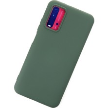 Happycase Xiaomi Redmi 9t Kılıf Nano Içi Kadife  Silikon - Koyu Yeşil