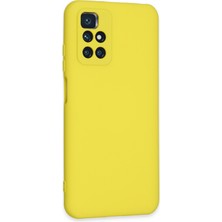 Happycase Xiaomi Redmi 10 Kılıf Nano Içi Kadife  Silikon - Sarı