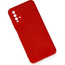 Happycase Xiaomi Redmi 9t Kılıf Nano Içi Kadife  Silikon - Kırmızı