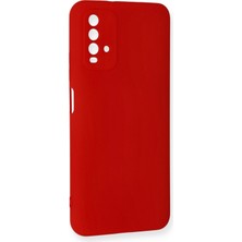 Happycase Xiaomi Redmi 9t Kılıf Nano Içi Kadife  Silikon - Kırmızı