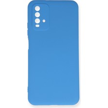 Happycase Xiaomi Redmi 9t Kılıf Nano Içi Kadife  Silikon - Mavi