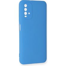 Happycase Xiaomi Redmi 9t Kılıf Nano Içi Kadife  Silikon - Mavi