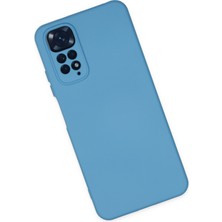 Happycase Xiaomi Redmi Note 11 Kılıf Nano Içi Kadife  Silikon - Mavi