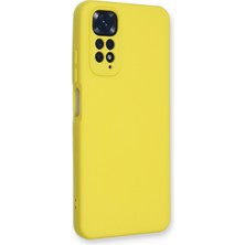 Happycase Xiaomi Redmi Note 11 Kılıf Nano Içi Kadife  Silikon - Sarı