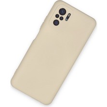 Happycase Xiaomi Redmi Note 10 Kılıf Nano Içi Kadife  Silikon - Bej