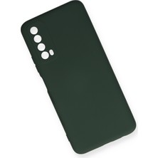 Happycase Huawei P Smart 2021 Kılıf Nano Içi Kadife  Silikon - Koyu Yeşil