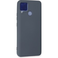 Happycase Realme C15 Kılıf Nano Içi Kadife  Silikon - Gri