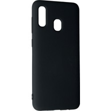 Happycase Samsung Galaxy A20 Kılıf Nano Içi Kadife  Silikon - Siyah