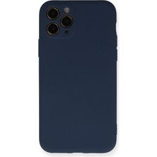 Happycase iPhone 11 Pro Kılıf Nano Içi Kadife  Silikon - Lacivert