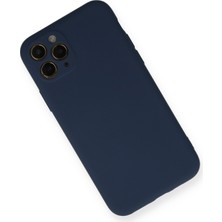 Happycase iPhone 11 Pro Kılıf Nano Içi Kadife  Silikon - Lacivert