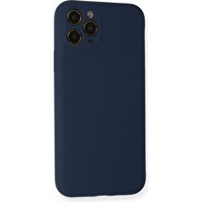 Happycase iPhone 11 Pro Kılıf Nano Içi Kadife  Silikon - Lacivert