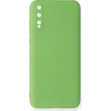 Happycase Huawei P Smart S Kılıf Nano Içi Kadife  Silikon - Yeşil