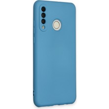 Happycase Huawei P30 Lite Kılıf Nano Içi Kadife  Silikon - Mavi