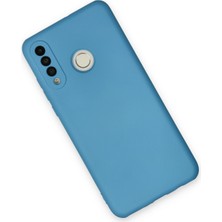 Happycase Huawei P30 Lite Kılıf Nano Içi Kadife  Silikon - Mavi