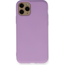 Happycase iPhone 11 Pro Kılıf Nano Içi Kadife  Silikon - Lila