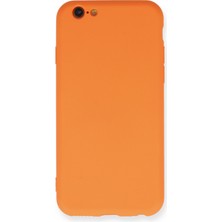 Happycase iPhone 6 Kılıf Nano Içi Kadife  Silikon - Turuncu