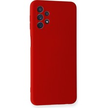 Happycase Samsung Galaxy A32 5g Kılıf Nano Içi Kadife  Silikon - Kırmızı