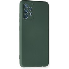 Happycase Samsung Galaxy A32 Kılıf Nano Içi Kadife  Silikon - Koyu Yeşil