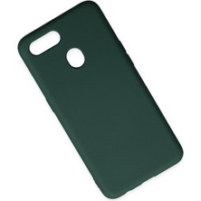 Happycase Oppo A12 Kılıf Nano Içi Kadife  Silikon - Koyu Yeşil