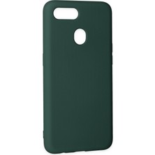 Happycase Oppo A12 Kılıf Nano Içi Kadife  Silikon - Koyu Yeşil