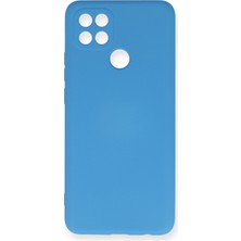 Happycase Oppo A15 Kılıf Nano Içi Kadife  Silikon - Mavi