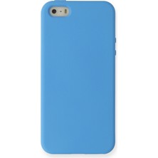 Happycase iPhone 5 Kılıf Nano Içi Kadife  Silikon - Mavi