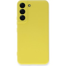 Happycase Samsung Galaxy S22 Plus Kılıf Nano Içi Kadife  Silikon - Sarı