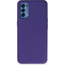 Happycase Oppo Reno 4 Kılıf Nano Içi Kadife  Silikon - Mor