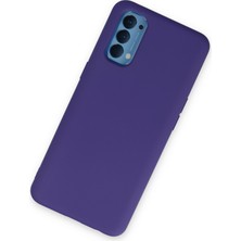 Happycase Oppo Reno 4 Kılıf Nano Içi Kadife  Silikon - Mor