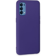 Happycase Oppo Reno 4 Kılıf Nano Içi Kadife  Silikon - Mor