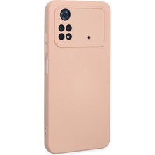 Happycase Xiaomi Poco M4 Pro 4g Kılıf Nano Içi Kadife  Silikon - Pudra