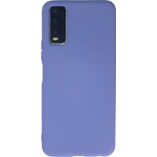 Happycase Vivo Y20 Kılıf Nano Içi Kadife  Silikon - Lila