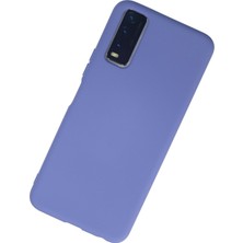 Happycase Vivo Y20 Kılıf Nano Içi Kadife  Silikon - Lila