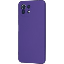 Happycase Xiaomi Mi 11 Lite Kılıf Nano Içi Kadife  Silikon - Mor