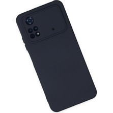 Happycase Xiaomi Poco M4 Pro 4g Kılıf Nano Içi Kadife  Silikon - Lacivert