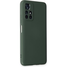 Happycase Xiaomi Poco M4 Pro 5g Kılıf Nano Içi Kadife  Silikon - Koyu Yeşil