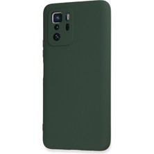 Happycase Xiaomi Poco X3 Gt Kılıf Nano Içi Kadife  Silikon - Koyu Yeşil