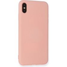 Happycase iPhone Xs Kılıf Nano Içi Kadife  Silikon - Pudra