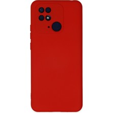 Happycase Xiaomi Redmi 10C Kılıf Nano Içi Kadife  Silikon - Kırmızı